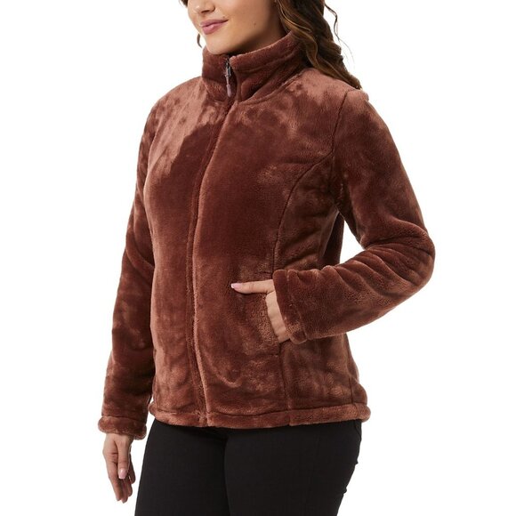 New 32 Degrees Heat Women's Full Zip Plush Jacket Size XXL Amber Super Soft - Picture 10 of 14